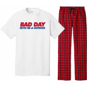 Its A Bad Day To Be A Hot Dog Funny Hot Dog 4th Of July Pajama Set