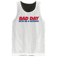 Its A Bad Day To Be A Hot Dog Funny Hot Dog 4th Of July Mesh Reversible Basketball Jersey Tank