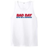 Its A Bad Day To Be A Hot Dog Funny Hot Dog 4th Of July PosiCharge Competitor Tank