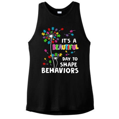 It's A Beautiful Day To Shape Behaviors Special Education Autism Awareness Ladies PosiCharge Tri-Blend Wicking Tank