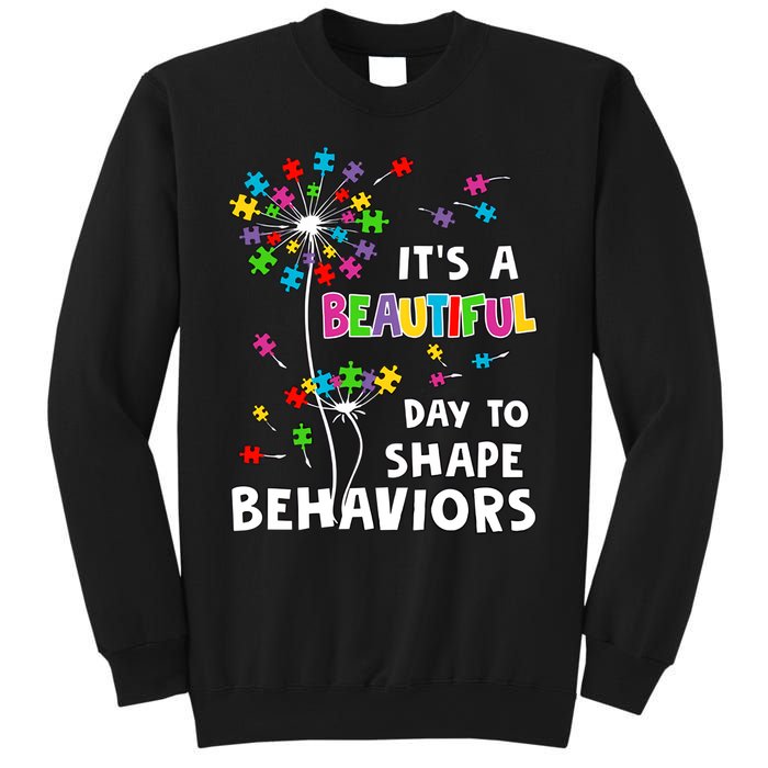 It's A Beautiful Day To Shape Behaviors Special Education Autism Awareness Sweatshirt