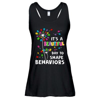 It's A Beautiful Day To Shape Behaviors Special Education Autism Awareness Ladies Essential Flowy Tank