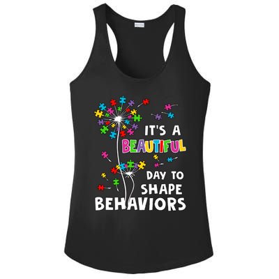 It's A Beautiful Day To Shape Behaviors Special Education Autism Awareness Ladies PosiCharge Competitor Racerback Tank