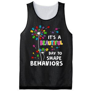 It's A Beautiful Day To Shape Behaviors Special Education Autism Awareness Mesh Reversible Basketball Jersey Tank