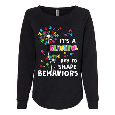 It's A Beautiful Day To Shape Behaviors Special Education Autism Awareness Womens California Wash Sweatshirt