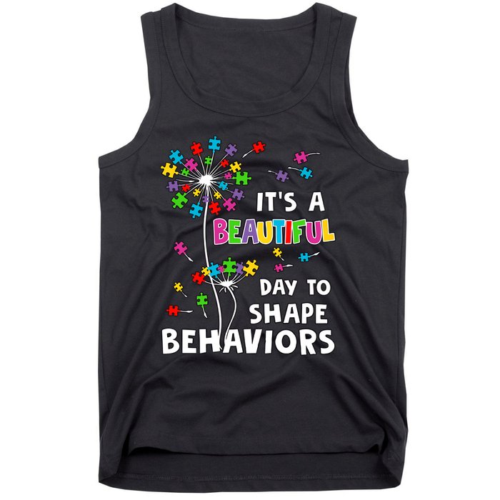 It's A Beautiful Day To Shape Behaviors Special Education Autism Awareness Tank Top