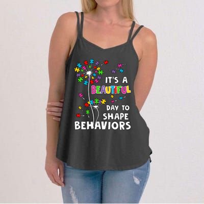 It's A Beautiful Day To Shape Behaviors Special Education Autism Awareness Women's Strappy Tank