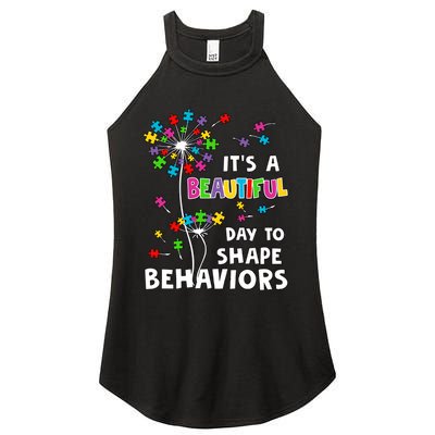 It's A Beautiful Day To Shape Behaviors Special Education Autism Awareness Women's Perfect Tri Rocker Tank