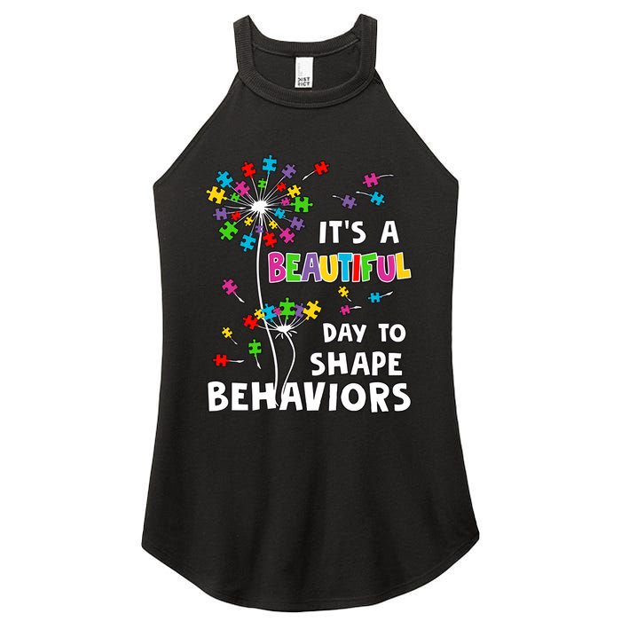 It's A Beautiful Day To Shape Behaviors Special Education Autism Awareness Women's Perfect Tri Rocker Tank