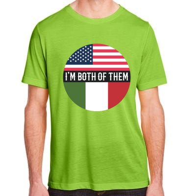 I Am Both Of Them American And Italian Flags Adult ChromaSoft Performance T-Shirt