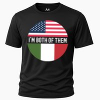 I Am Both Of Them American And Italian Flags Performance Shirt