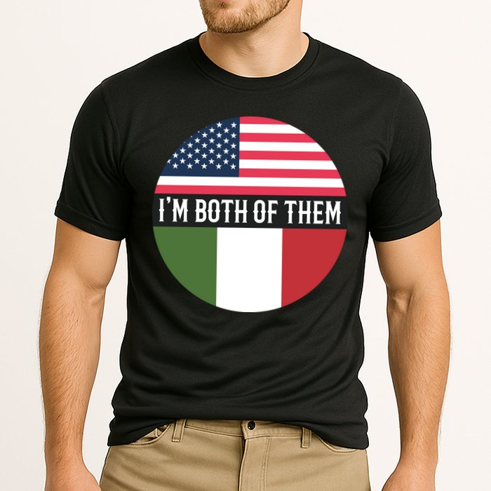 I Am Both Of Them American And Italian Flags Performance Shirt