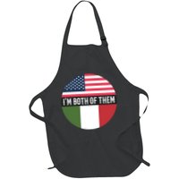 I Am Both Of Them American And Italian Flags Apron