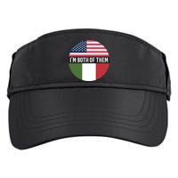 I Am Both Of Them American And Italian Flags Adult Drive Performance Visor