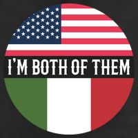 I Am Both Of Them American And Italian Flags Adult Drive Performance Visor