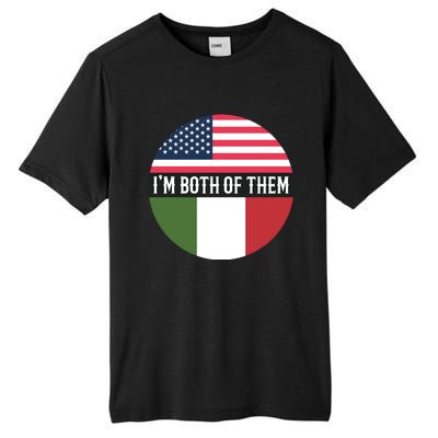 I Am Both Of Them American And Italian Flags Tall Fusion ChromaSoft Performance T-Shirt