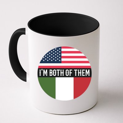 I Am Both Of Them American And Italian Flags Coffee Mug