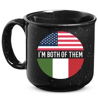 I Am Both Of Them American And Italian Flags 15oz Campfire Ceramic Mug