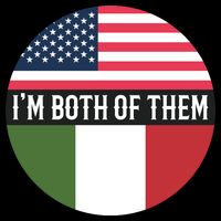 I Am Both Of Them American And Italian Flags Drawstring Bag