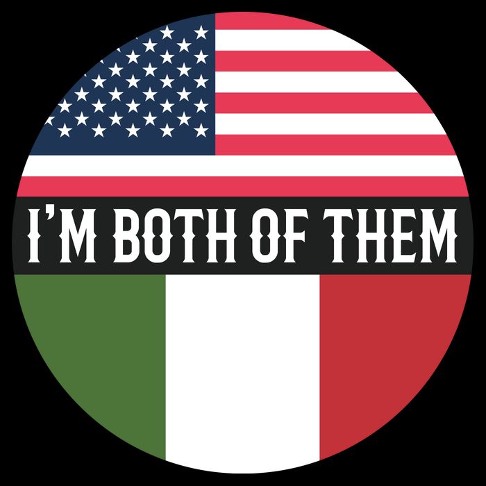 I Am Both Of Them American And Italian Flags Drawstring Bag