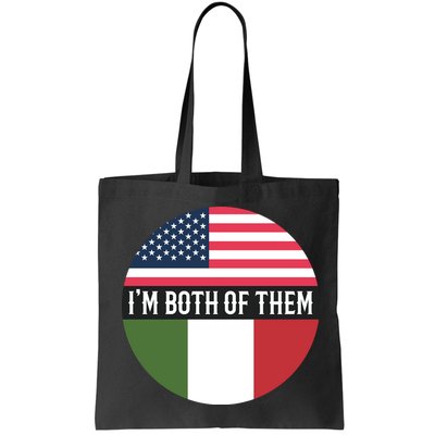 I Am Both Of Them American And Italian Flags Bag