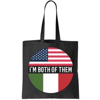 I Am Both Of Them American And Italian Flags Bag