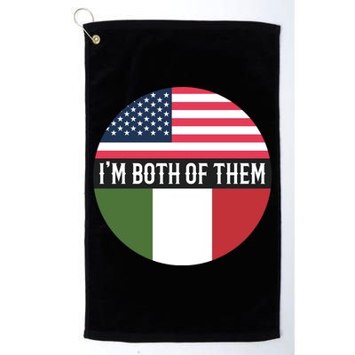 I Am Both Of Them American And Italian Flags Golf Towel