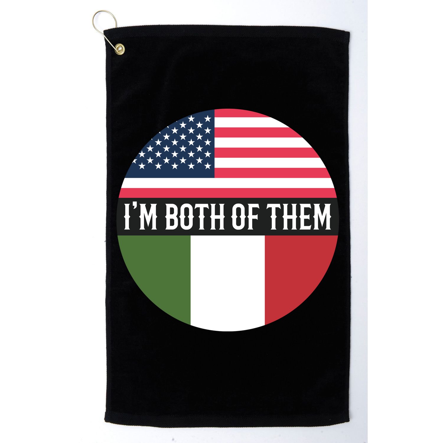 I Am Both Of Them American And Italian Flags Golf Towel
