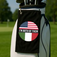 I Am Both Of Them American And Italian Flags Golf Towel