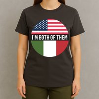 I Am Both Of Them American And Italian Flags T-Shirt