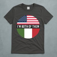 I Am Both Of Them American And Italian Flags T-Shirt