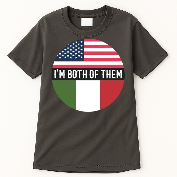 I Am Both Of Them American And Italian Flags Tall T-Shirt