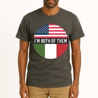 I Am Both Of Them American And Italian Flags Tall T-Shirt