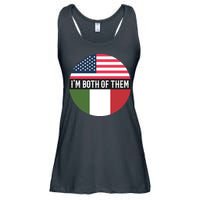I Am Both Of Them American And Italian Flags Ladies Essential Flowy Tank