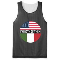 I Am Both Of Them American And Italian Flags Mesh Reversible Basketball Jersey Tank