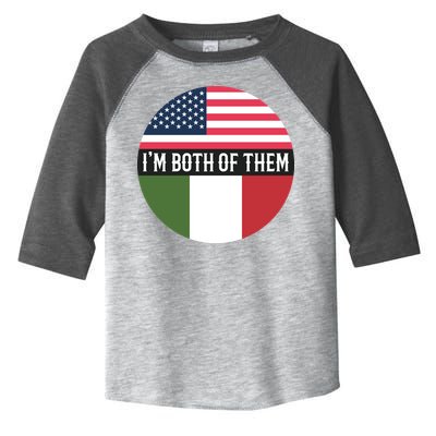I Am Both Of Them American And Italian Flags Toddler Fine Jersey T-Shirt