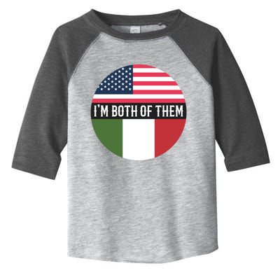 I Am Both Of Them American And Italian Flags Toddler Fine Jersey T-Shirt