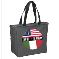 I Am Both Of Them American And Italian Flags Zip Tote Bag