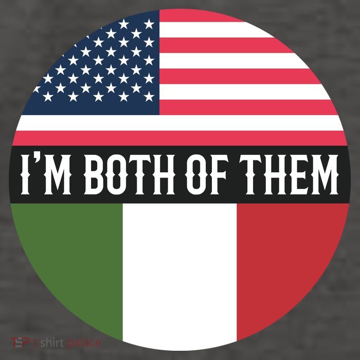 I Am Both Of Them American And Italian Flags Vector Backpack
