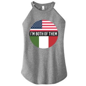 I Am Both Of Them American And Italian Flags Women's Perfect Tri Rocker Tank