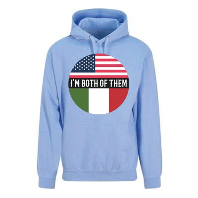 I Am Both Of Them American And Italian Flags Unisex Surf Hoodie