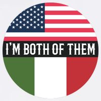 I Am Both Of Them American And Italian Flags Garment-Dyed Sweatshirt