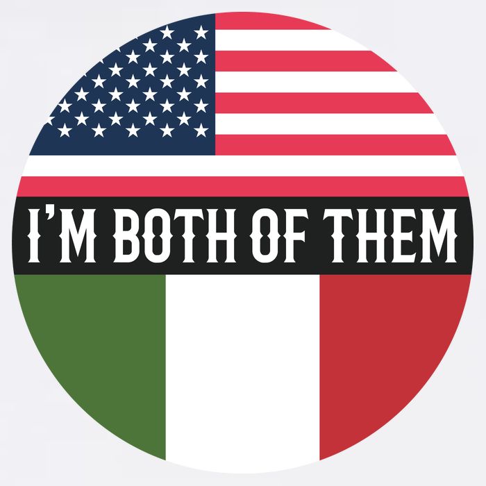 I Am Both Of Them American And Italian Flags Garment-Dyed Sweatshirt