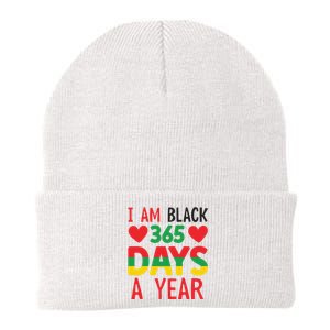 I Am Black 365 Days A Year For Black History Month Gift African Pride Knit Cap Winter Beanie