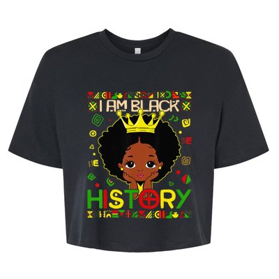 I Am Black History Month African American Bella+Canvas Jersey Crop Tee