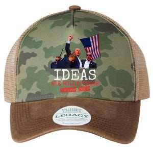 Ideas Are Bulletproof Trump 2024 Legacy Tie Dye Trucker Hat