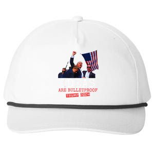 Ideas Are Bulletproof Trump 2024 Snapback Five-Panel Rope Hat