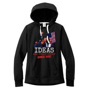 Ideas Are Bulletproof Trump 2024 Women's Fleece Hoodie