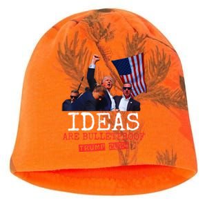 Ideas Are Bulletproof Trump 2024 Kati - Camo Knit Beanie