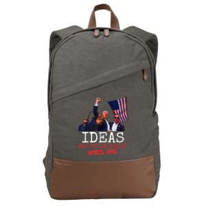 Ideas Are Bulletproof Trump 2024 Cotton Canvas Backpack